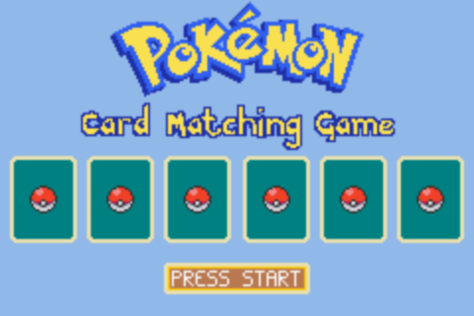 GBA Card Matching Game